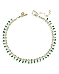 Kenneth Jay Lane Round & Emerald Cut Cubic Zirconia Choker Necklace