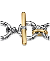 18K Yellow Gold & Sterling Silver DY Mercer Diamond Link Bracelet