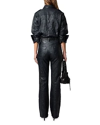 Taska Cuir Froisse Leather Shirt
