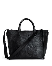 Angel Wings Crinkle Leather Tote Bag