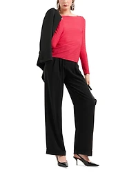 Stretch Jacquard Jersey Long Sleeve Top