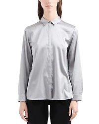 Button Up Shirt Stretch Silk