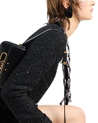 Metallic Tweed Zip Jacket