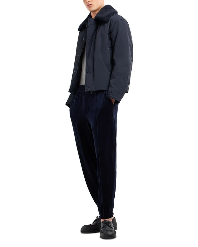 Cotton & Nylon Chenille Regular Fit Joggers