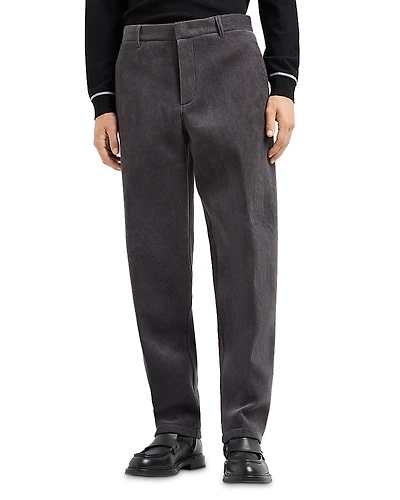 Emporio Armani Cotton Blend Ribbed Velour Regular Fit Pants