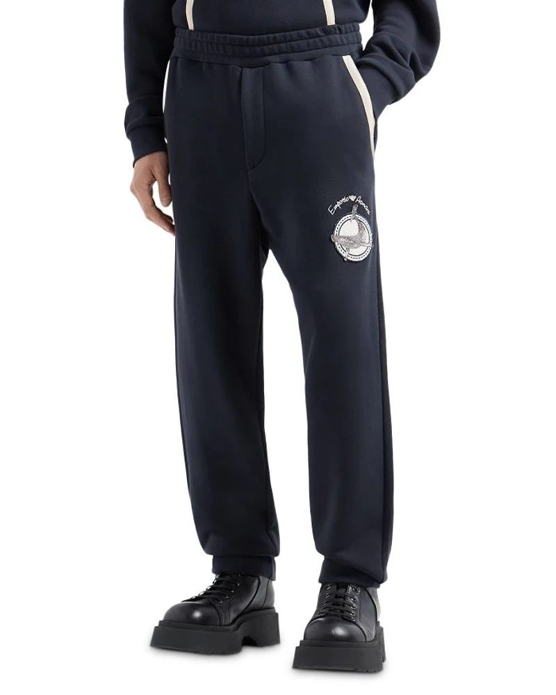 Cotton Twill Whale Patch Regular Fit Joggers