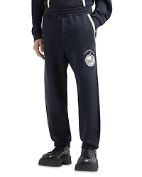 Emporio Armani Cotton Twill Whale Patch Regular Fit Joggers