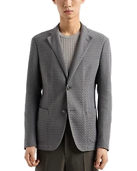 Modern Fit Ultra Lightweight Wool Jacquard Knit Sport Jacket