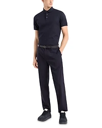 Cotton Jersey Diamond Jacquard Regular Fit Polo Shirt