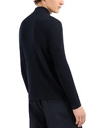 Rib Knit Quarter Zip Sweater
