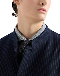 Guru Collar Pinstripe Blazer