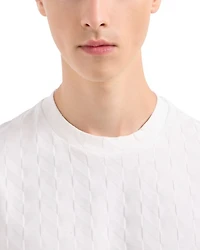 Cotton Jersey Chevron Jacquard Tee