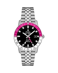 Zodiac Gmt Automatic Stainless Steel Watch, 37mm