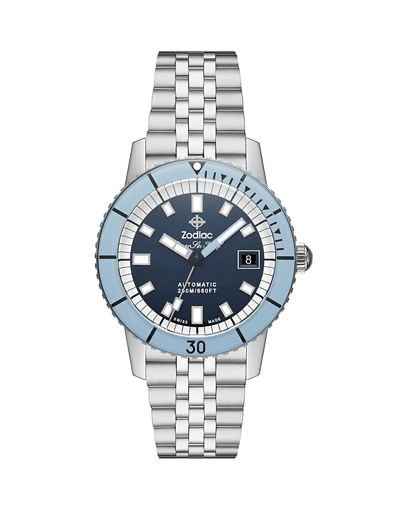 Zodiac Compression Diver Automatic Stainless Steel Watch
