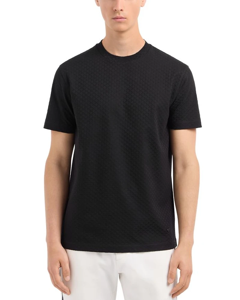 Cotton Jersey Diamond Jacquard Tee