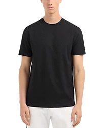 Emporio Armani Cotton Jersey Diamond Jacquard Tee