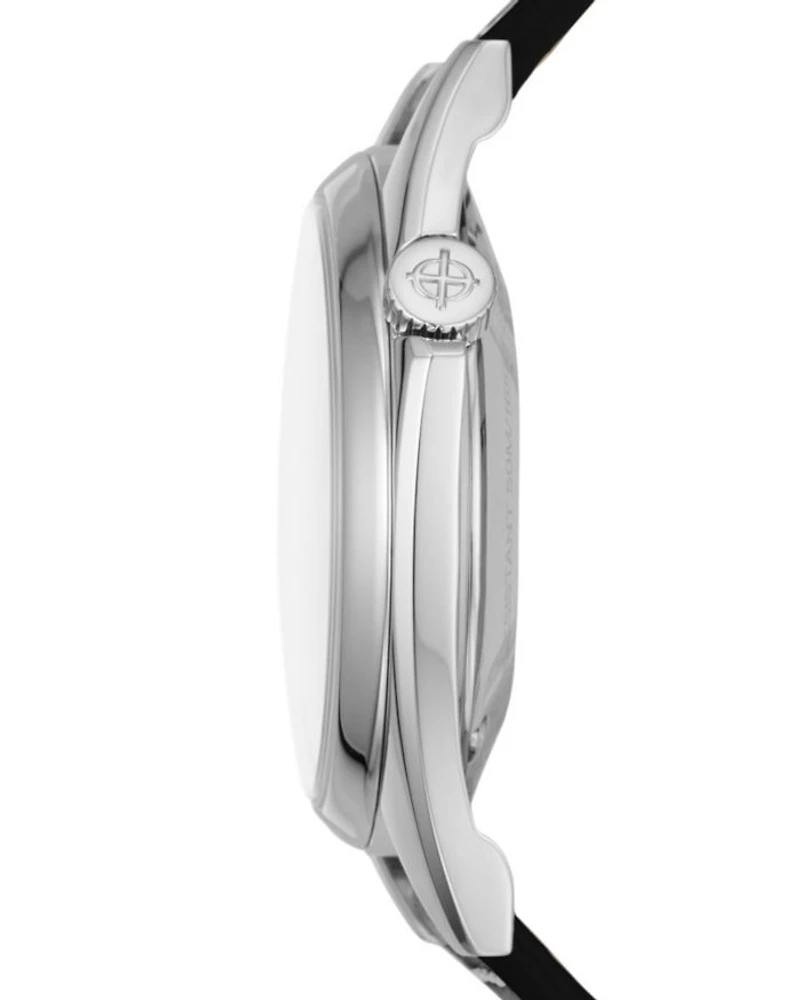 Dress Olympos Automatic Leather Watch, 37mm