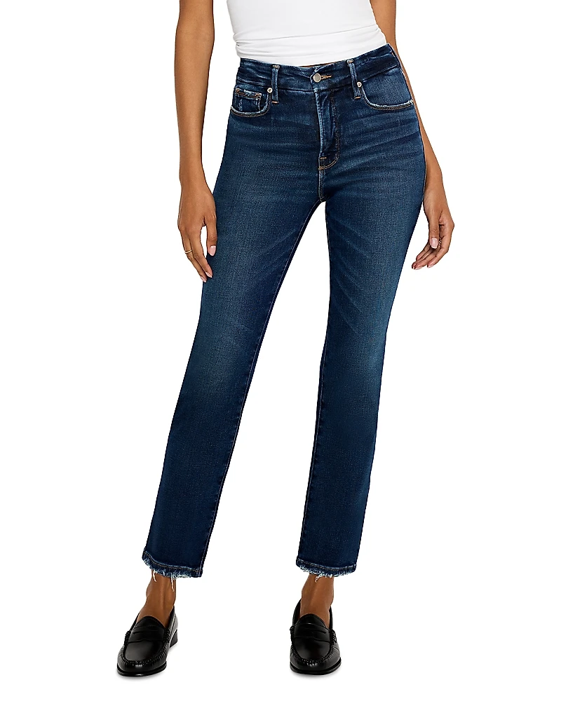 Good American Soft Touch Straight Leg Jeans