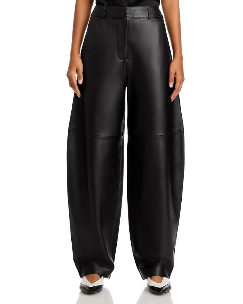 High Waist Leather Balloon Pants