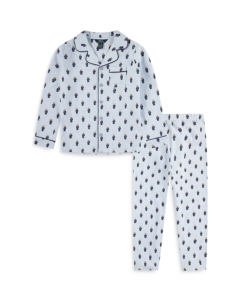 Polo Ralph Lauren Boy's Polo Bear Stripe Pajama Set