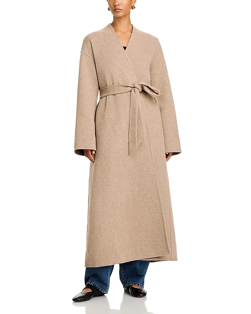 Co Wool Blend Wrap Coat