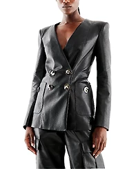 As by Df Claude Recycled Leather Blazer