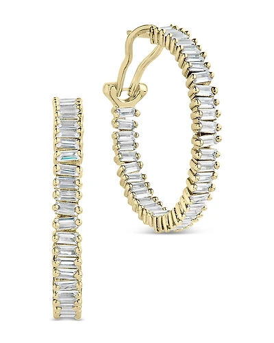 Sterling Forever Mischa Hoop Earrings