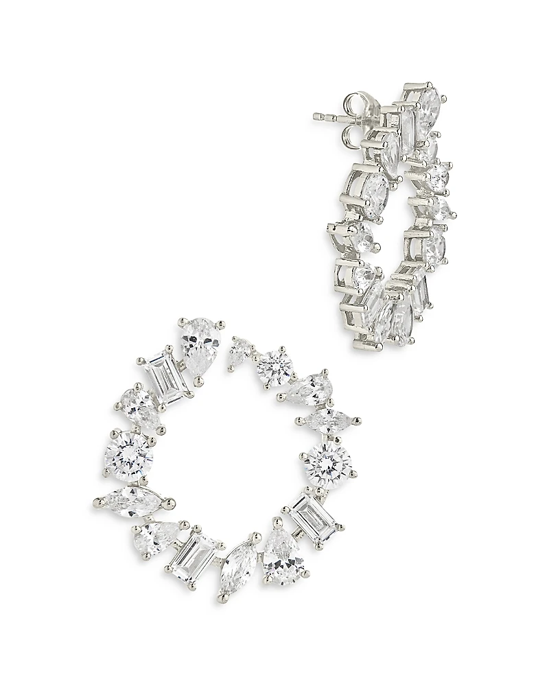 Sterling Forever Shania Circle Stud Earrings