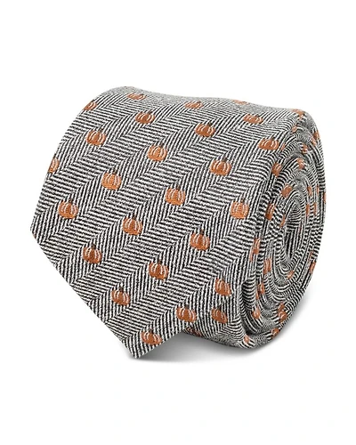 Holiday Pumpkin Herringbone Silk Tie