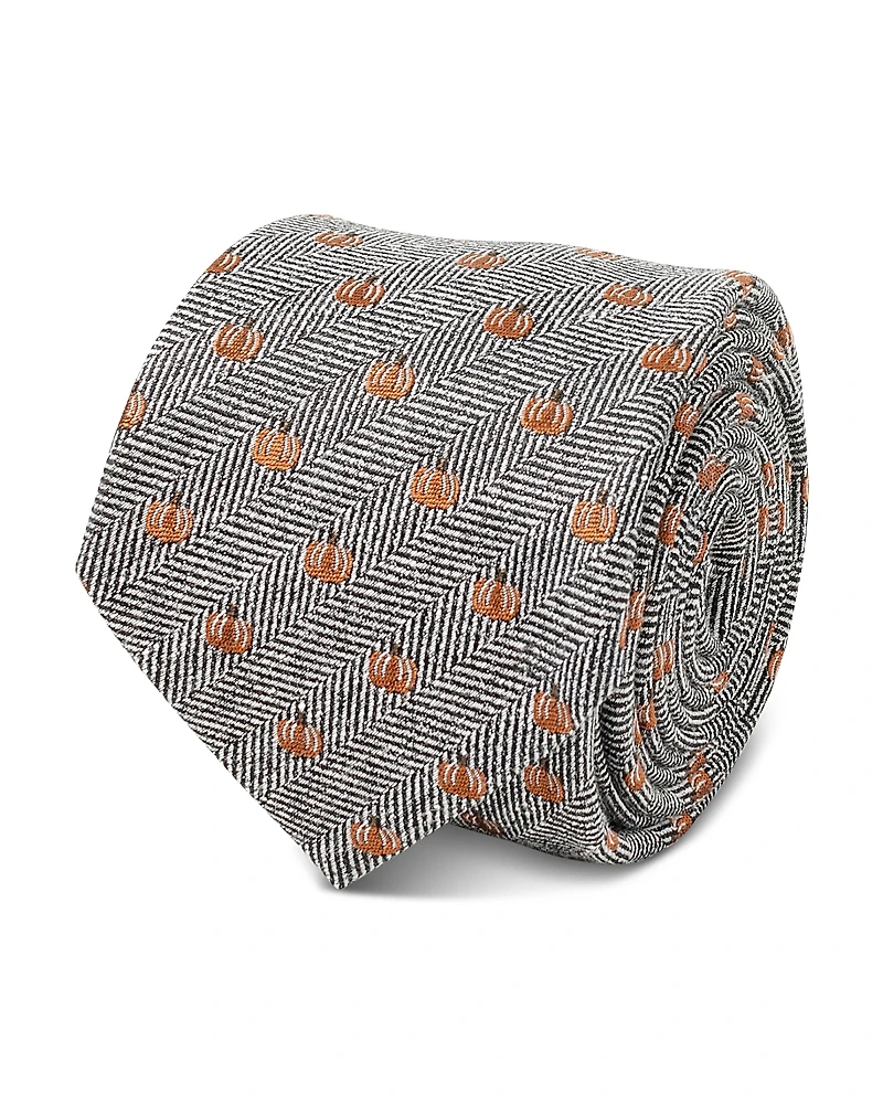 Cufflinks Inc Holiday Pumpkin Herringbone Silk Tie