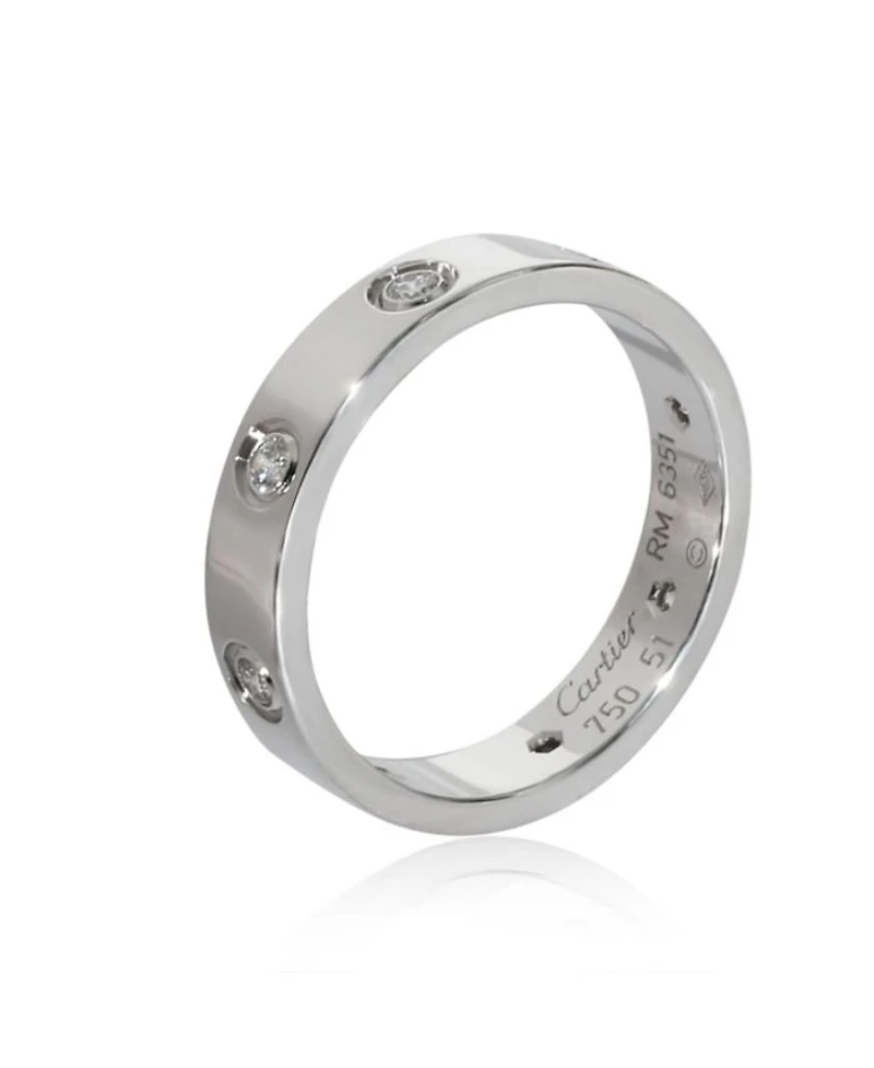 Love 18K White Gold Wedding Band
