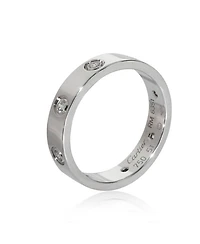 Love 18K White Gold Wedding Band