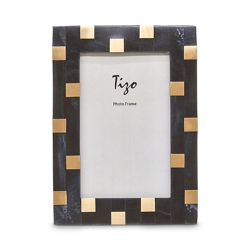 Tizo Bone Resin/Brass Picture Frame, 8 x 10