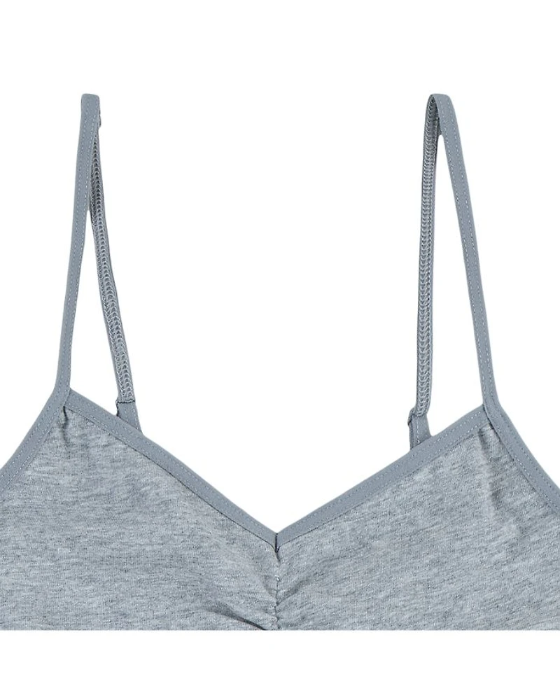 Girls' Cotton Stretch Jersey Bralettes, Pack of 2