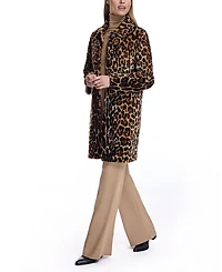 Animal Print Shearling Coat