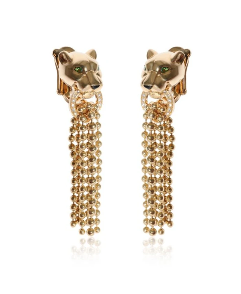 Panth  re de Cartier 18K 18K Yellow Gold Earrings