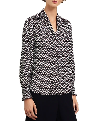 Hobbs London Somerton Tie Neck Blouse