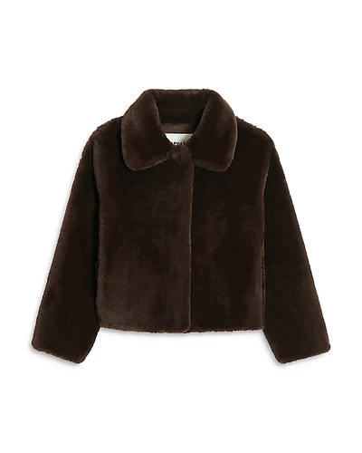 Apparis Girls' Elis Short Faux Fur Coat - Little Kid