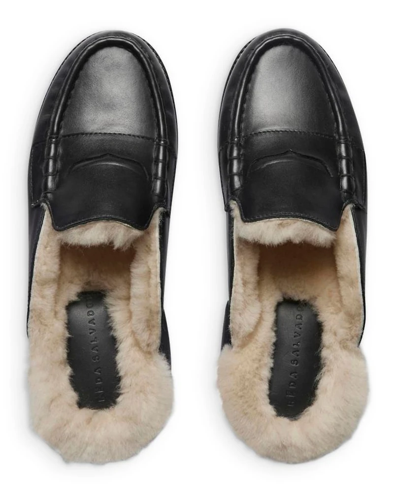 Women's Temi Shearling Lined Mule Flats
