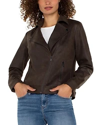 Faux Leather Moto Jacket