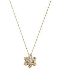 Bloomingdale's Fine Collection Diamond Flower Pendant Necklace