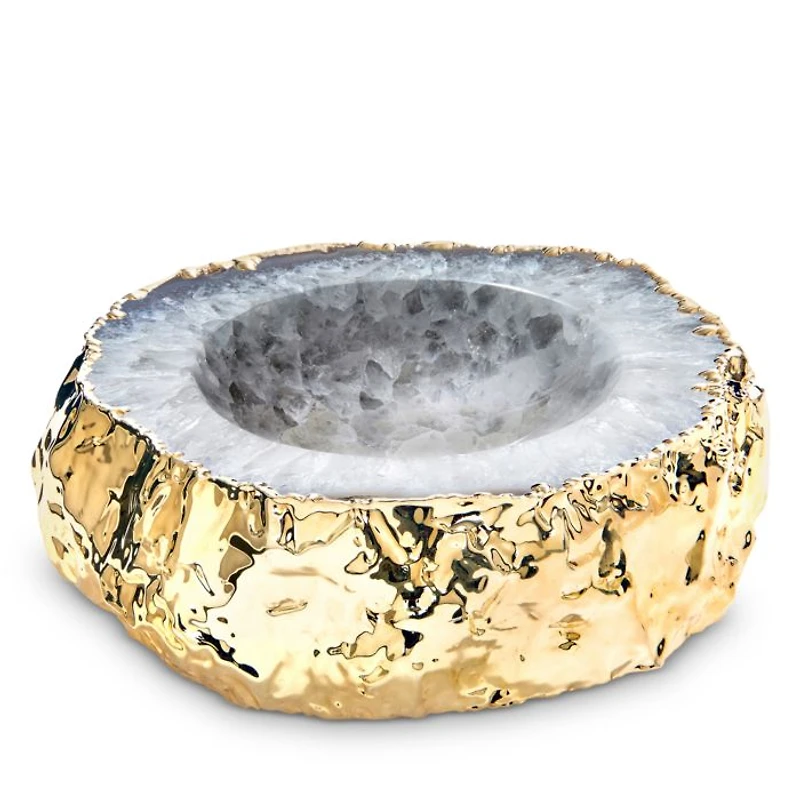 Cascita Bowl, Agate & Gold