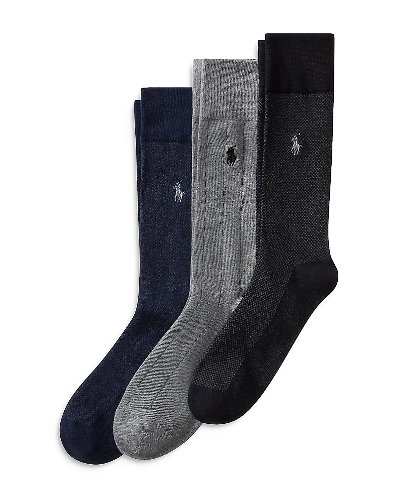 Polo Ralph Lauren Classic Patterns Socks, 3-Pack