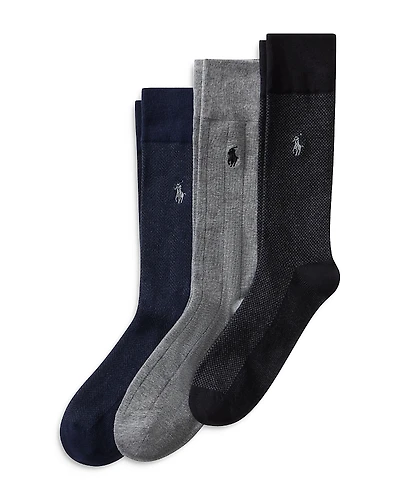 Polo Ralph Lauren Classic Patterns Socks, 3-Pack