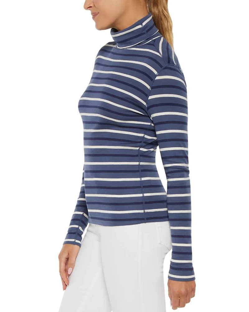 Striped Turtleneck Long Sleeve Tee
