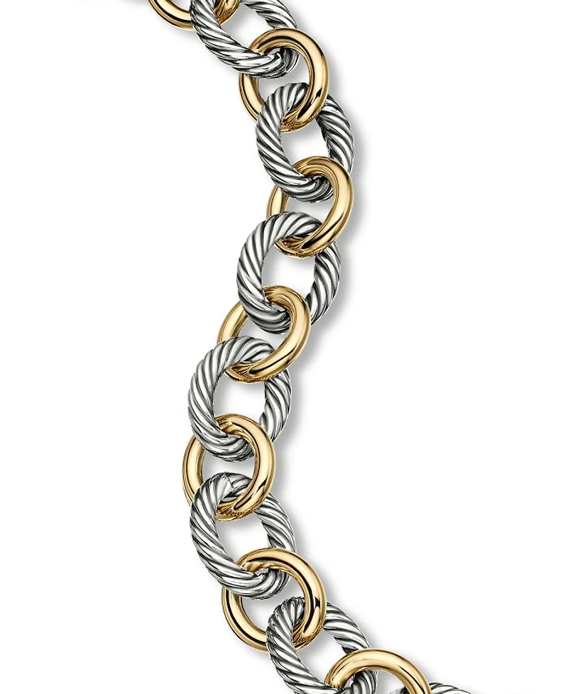 Oval Large Link Bracelet with Gold