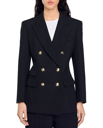 Sandro Toscane Double Breasted Blazer