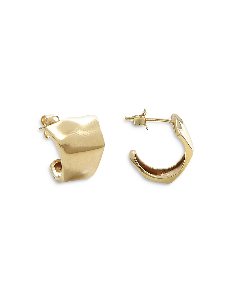 Bloomingdale's Fine Collection 14K Yellow Gold Wave Hoop Earrings