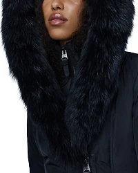 Kay Hooded Down Shearling Coat