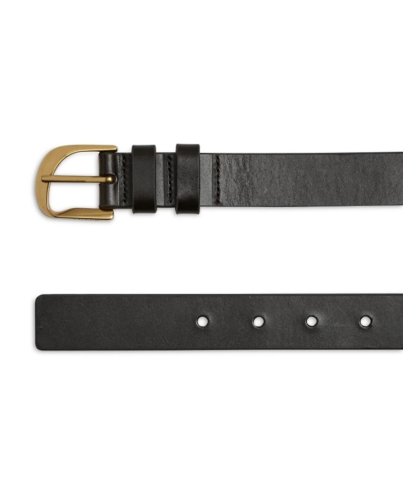 Women's Twist Buckle Leather Belt